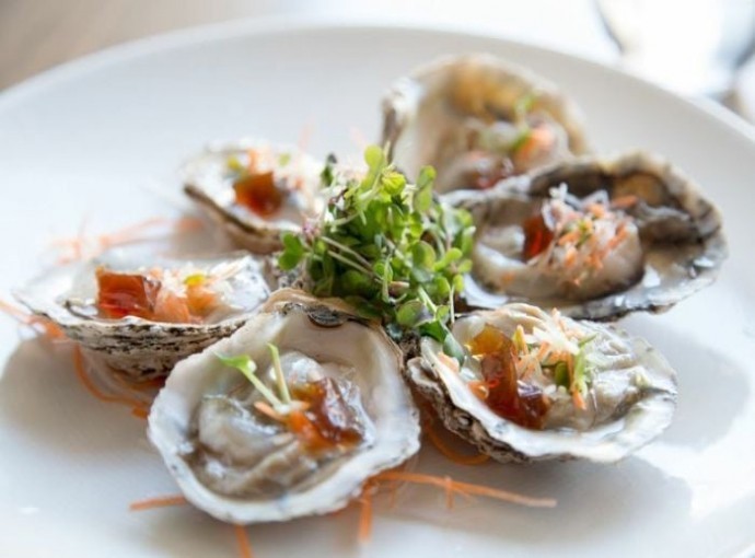 Oysters with vegetable stuffing